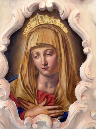 Santa Maria - 2021 Acrilico su tela, cm 26x37, Santuario della Verna (AR)