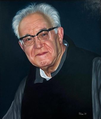 Don Divo Barsotti – 2025 Oil on canvas, 60x80 cm Delivered to Father Serafino Tognetti, Fiesole (FI)