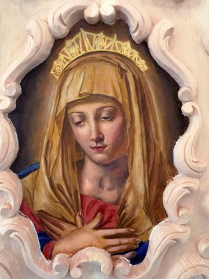  St. Mary – 2021 Acrylic on canvas, 26x37 cm, Sanctuary of La Verna (AR)